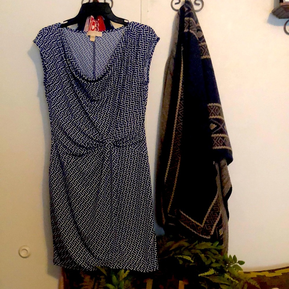 MK dress blue and white